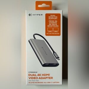Targus HyperDrive Dual 4K HDMI Video Adapter - Dual Monitor Support NEW